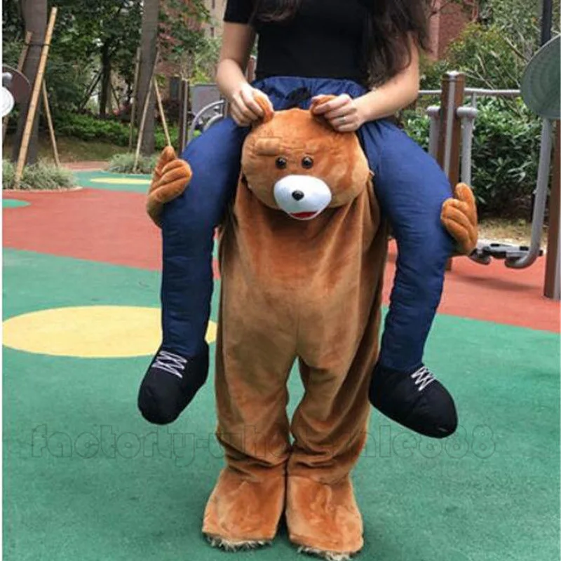 Comical Ride On Teddy Bear Pantaloni A Gamba Falsa Party Fancy Dress Costume Da Mascotte Stag Outfit Make Fun Props Halloween Xmas Carnival