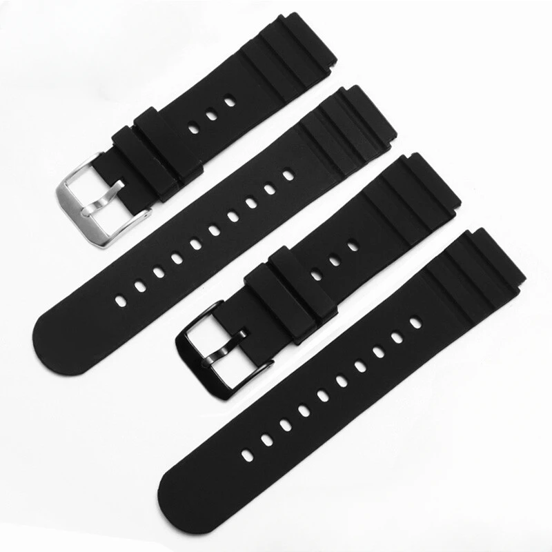 Per Accessori Dell'Esercito Luminox 3001 21Mm Resina Gomma 0321 Interfaccia Convessa Cinturino Impermeabile Nero In Silicone Da Uomo