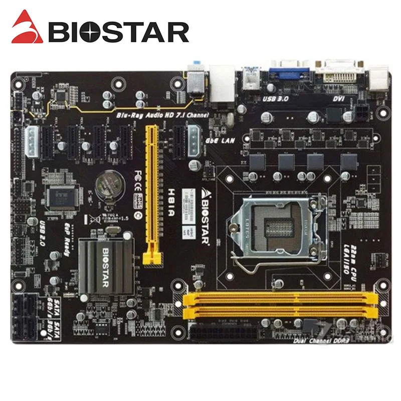 La Scheda Madre Biostar H81A Ha Utilizzato La Scheda Madre Desktop Mineraria 1150 Scheda Miniera H81 1150 Ddr3 16Gb