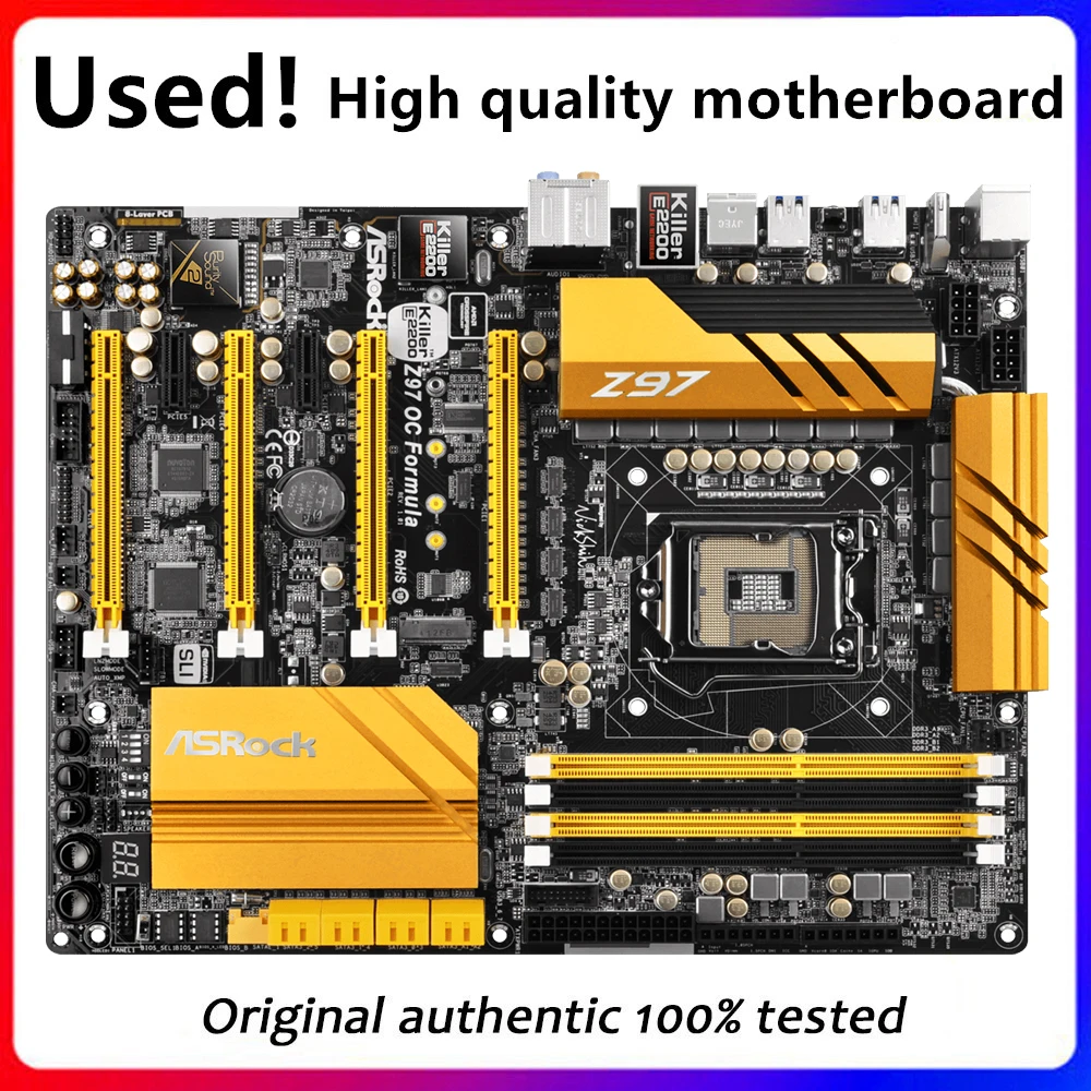 Per Scheda Madre Desktop Asrock Z97 Oc Formula Z97 Lga 1150 Cpu Sata3 Usb3.0 Scheda Madre Usata Desktop Originale