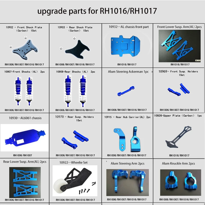 Parti Di Aggiornamento Per Auto Rc Per Vrx Racing Electric Rh1016 Rh1017 Spirit Buggy,Fit Vrx 10930 10927 10928 10915 10914 10926