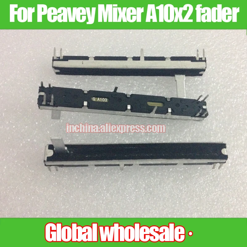 Potenziometro A Scorrimento Dritto 4 Pezzi A10Kx2 Per Mixer Peavey/Lunghezza Gambo 15Mm Resistori Variabili Fader Stereo