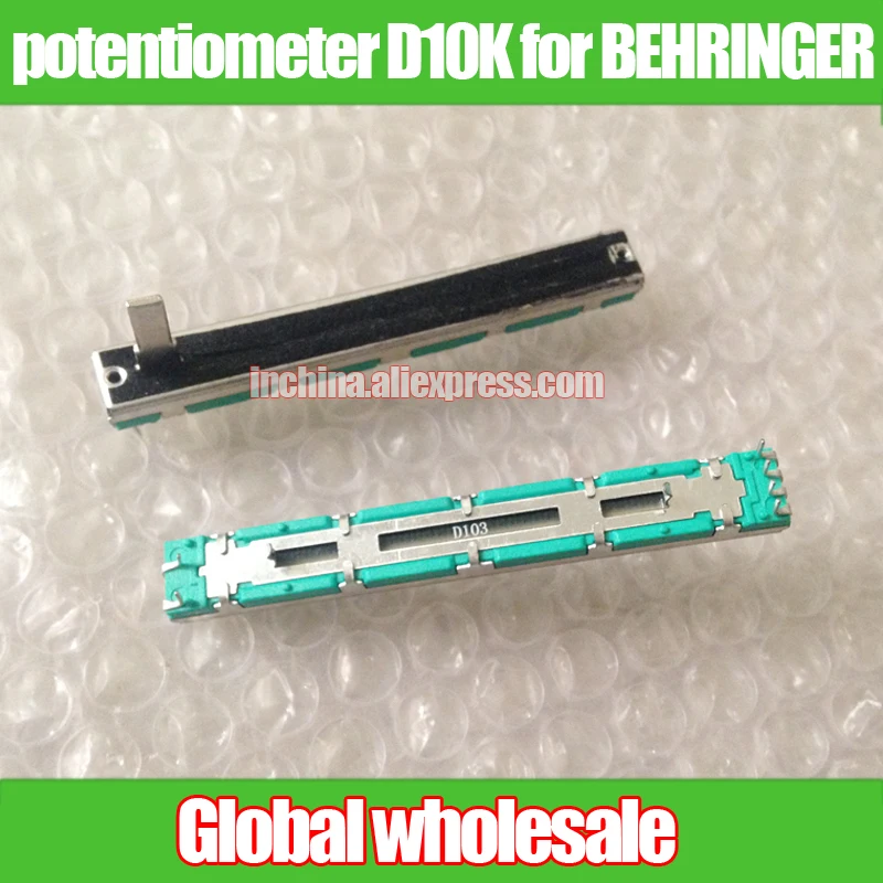 5Pcs Potenziometro A Scorrimento Dritto D10K Per Behringer 1202 1204 1622 1832 Soundcraft Folio-4D103/Fader A Doppio Collegamento