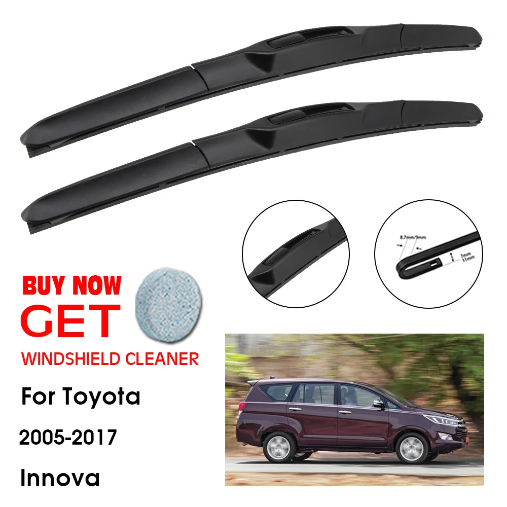 Car Wiper Blade For Toyota Innova 24"+16" 2005-2017 Front Window Washer Windscreen Windshield Wipers Blades Accessories