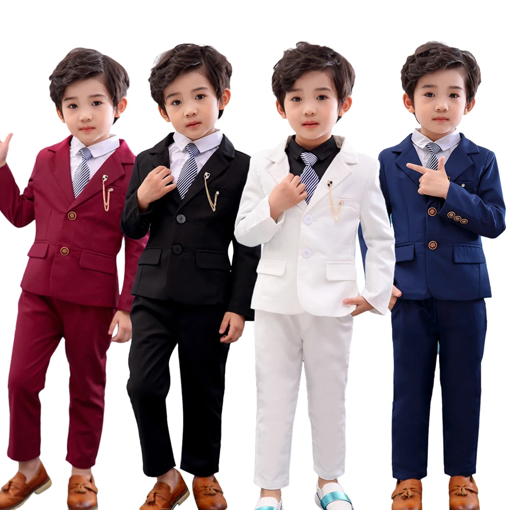 Lolanta Kids Boys Gentlemen Suit Bambini Smoking Formale Wedding Party Dressswear Toddler Christmas Gentleman Suits 2-11 Anni