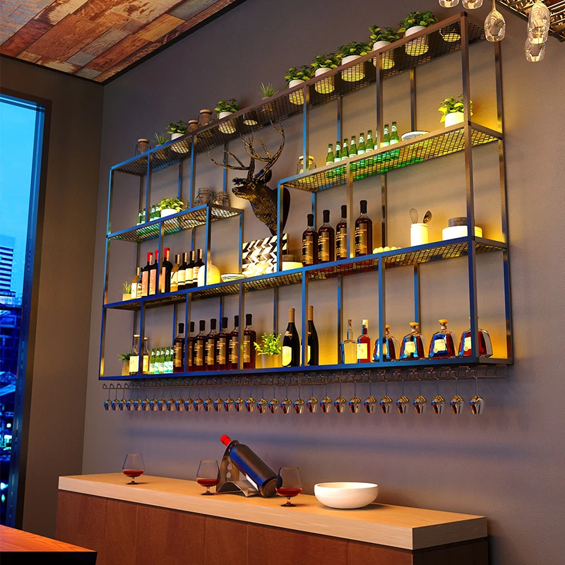 Espositore Portabottiglie Bar Cabinet Hanging Bottles Scaffali Moderni Supporto Bar Cabinet Impilabile Porta Bottilie Vino Bar Furniture
