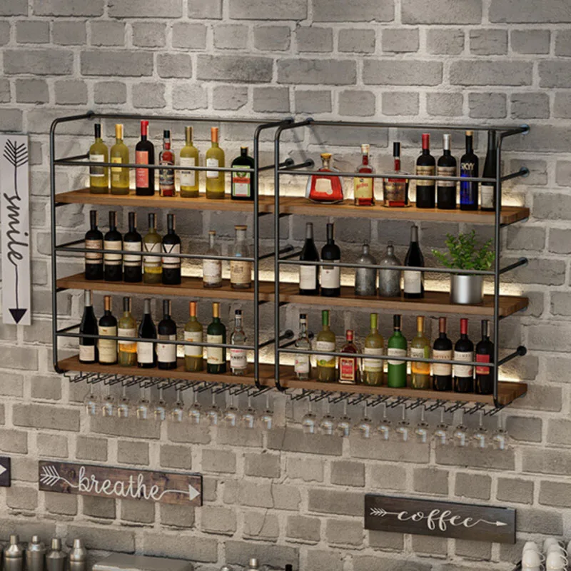 Display Bottle Bar Cabinet Scaffali Vetro Liquore Birra Caffè Bicchieri Bar Cabinet Vetrina Porta Bottiglie Vino Bar Furniture