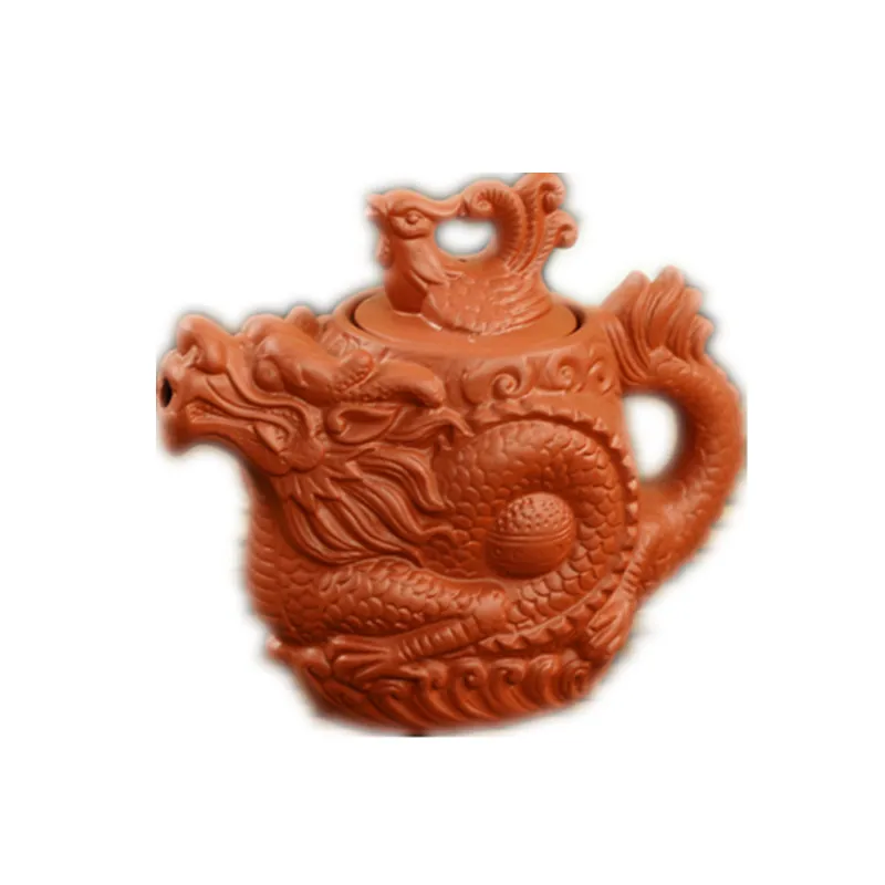 Teiera Di Sabbia Viola Prosperità Portata Dal Drago E Dalla Fenice Zhu Clay Pot Chaoshan Caratteristica Tea Set Large