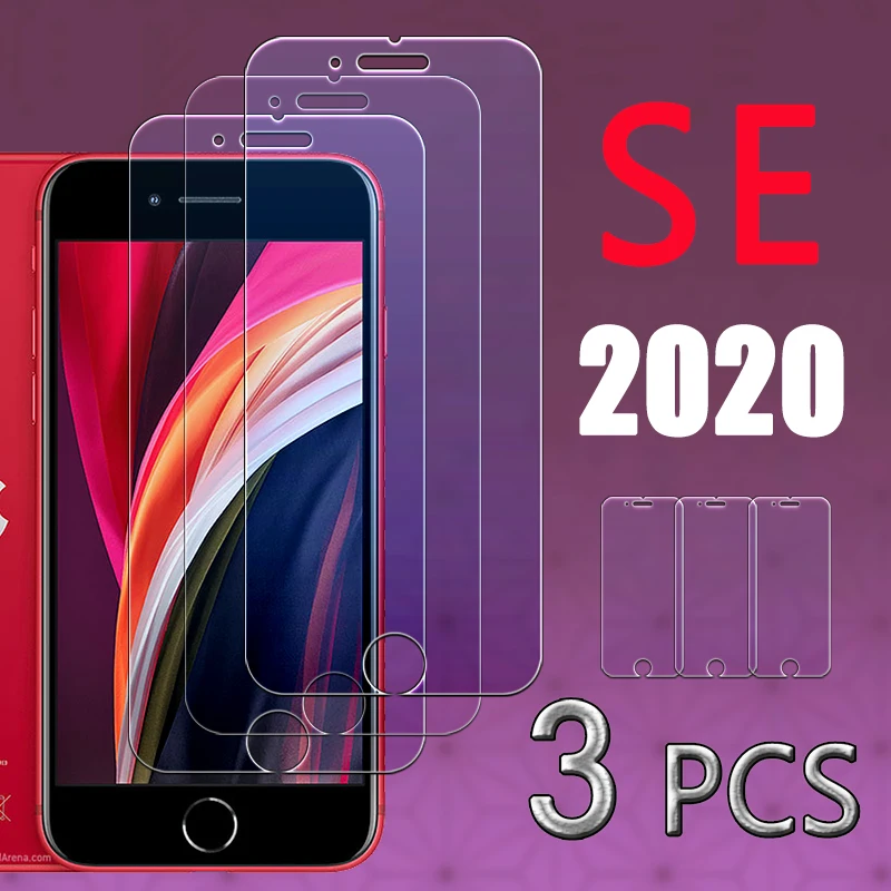 Per Iphone Se2020 Glass Se 2020 Se2 2 Screen Protector Iphone Se I Phone 2020Se Film Temper Glas Protection Armor 3 Pcs