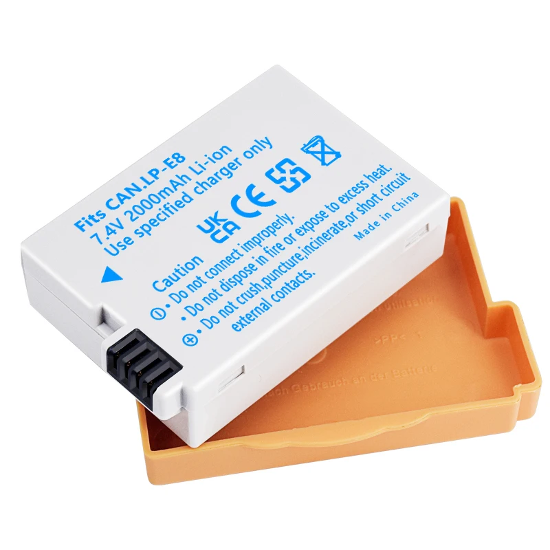 1 Pz Lp-E8 Lp-E8 Lp E8 Batteria Della Fotocamera Per Canon 550D 600D 650D 700D X4 X5 X4I X7I T2I T3I T4I T5I Dslr