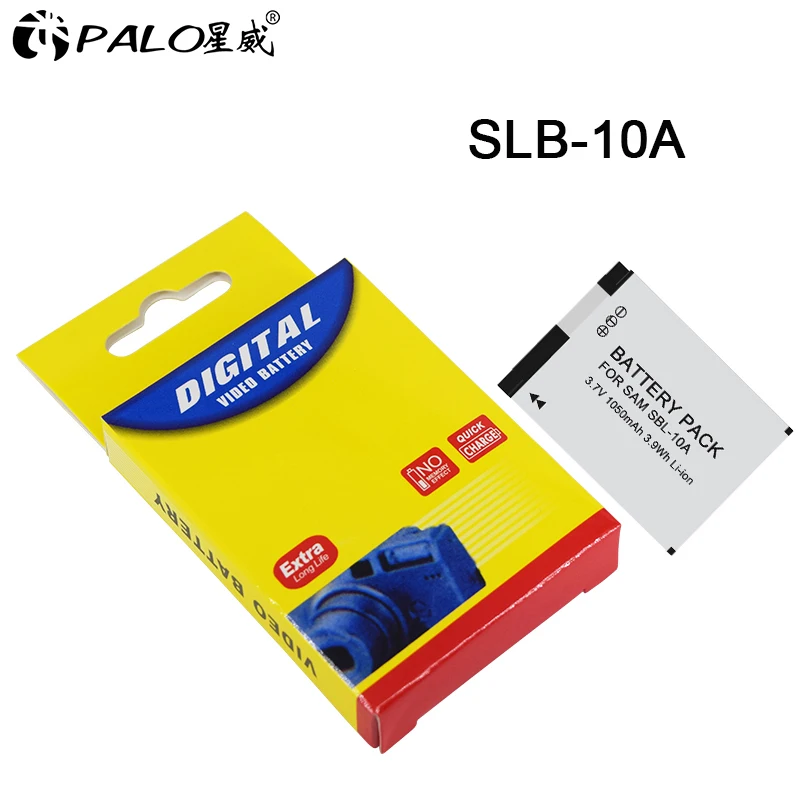 Batterie Ricaricabili Della Macchina Fotografica Della Batteria Slb 10A Di Palo Slb-10A Per Samsung Pl50 Pl60 Pl65 P800 Sl820 Wb150F Wb250F Wb350F Wb7