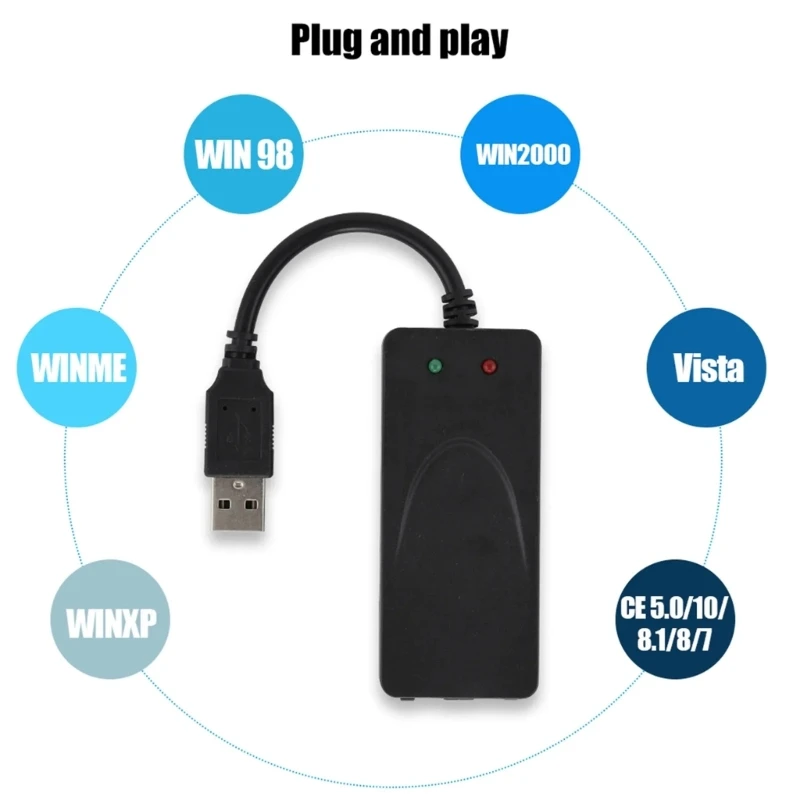 Modem Fax Usb 2.0 56K, Modem Hardware Esterno, Modem Dati Usb, Modem/Dongle/Adattatore Dati Fax Vocale, Computer/Laptop C1Fd