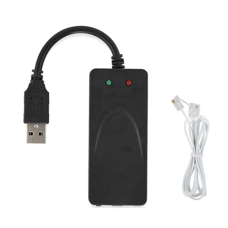 F3Ke Usb 2.0 56K Modem Dati Fax Con Accesso Remoto Esterno, Adattatore Dongle Modem Dati Fax
