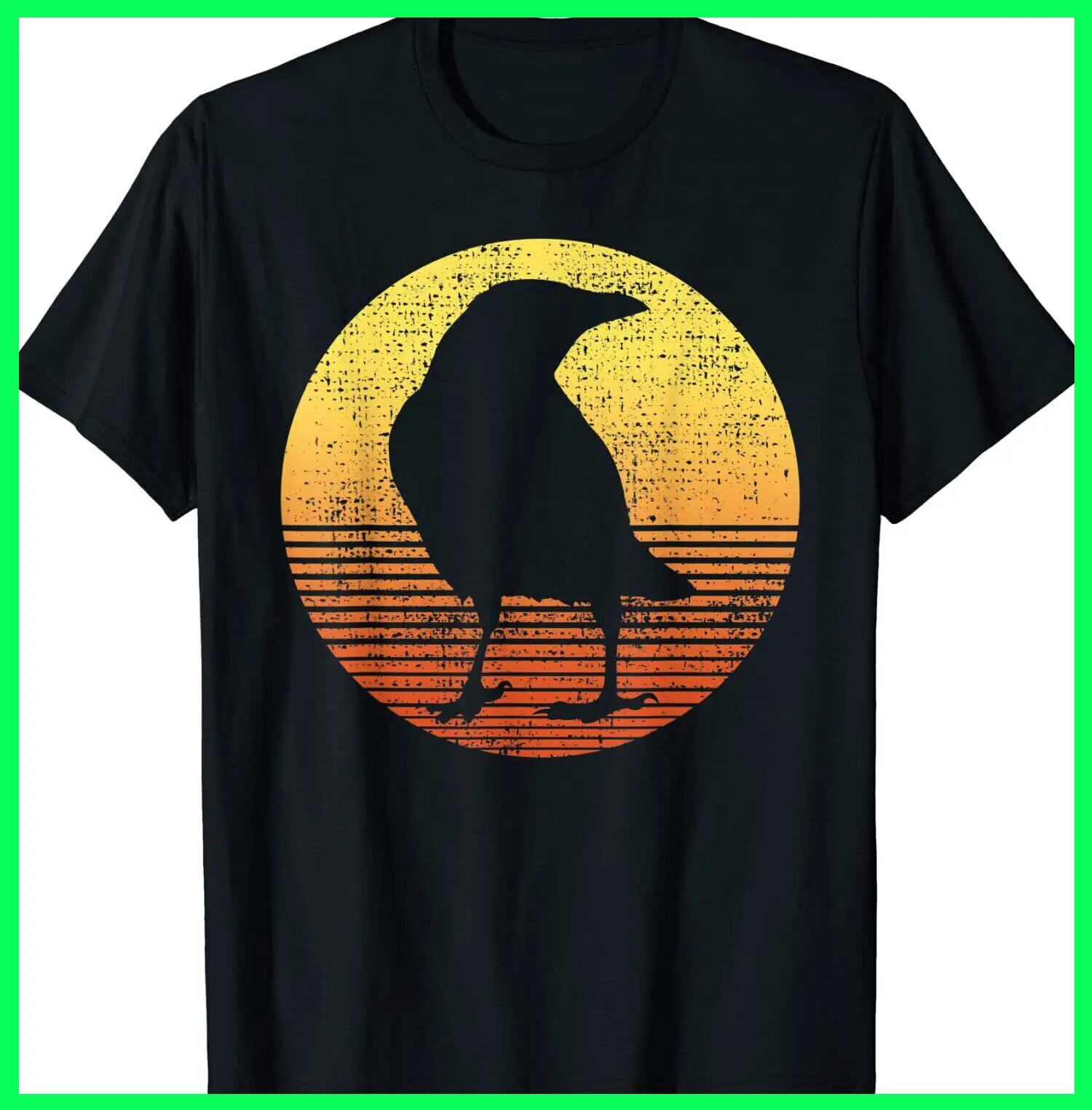 New Limited Crow Bird Lover Gift Raven Vintage Retro Tee T-Shirt S-5Xl