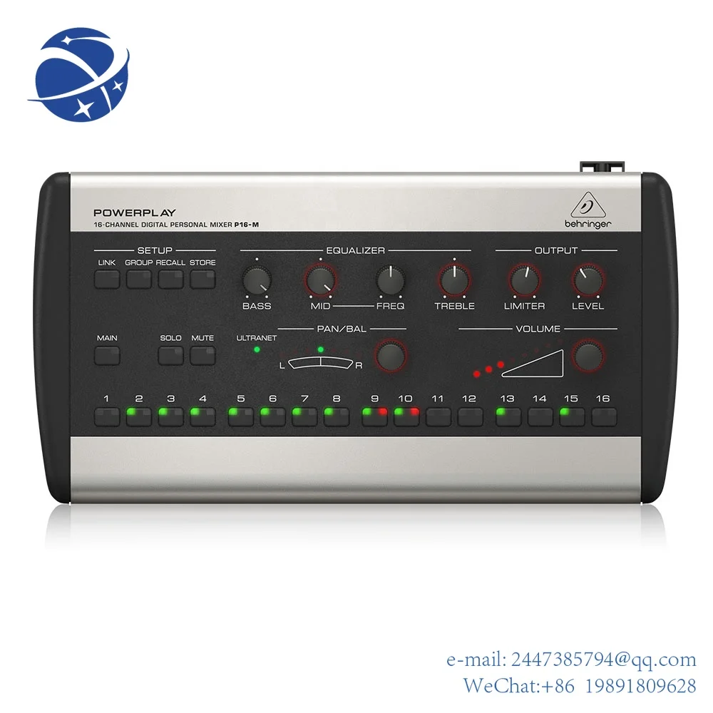 Yun Yibehringer P16-M Sistema Di Monitoraggio Della Banda Del Mixer Personale Distributore Del Controller Di Ritorno Dell'Orecchio Del Mixer A 16 Cana