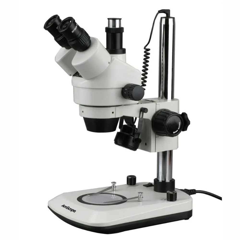 Trinoculare Zoom Stereo Microscopio-Amscope Forniture Nuovo 7X-45X Dual Illuminato 6 W Led Trinoculare Zoom Stereo Microscopio