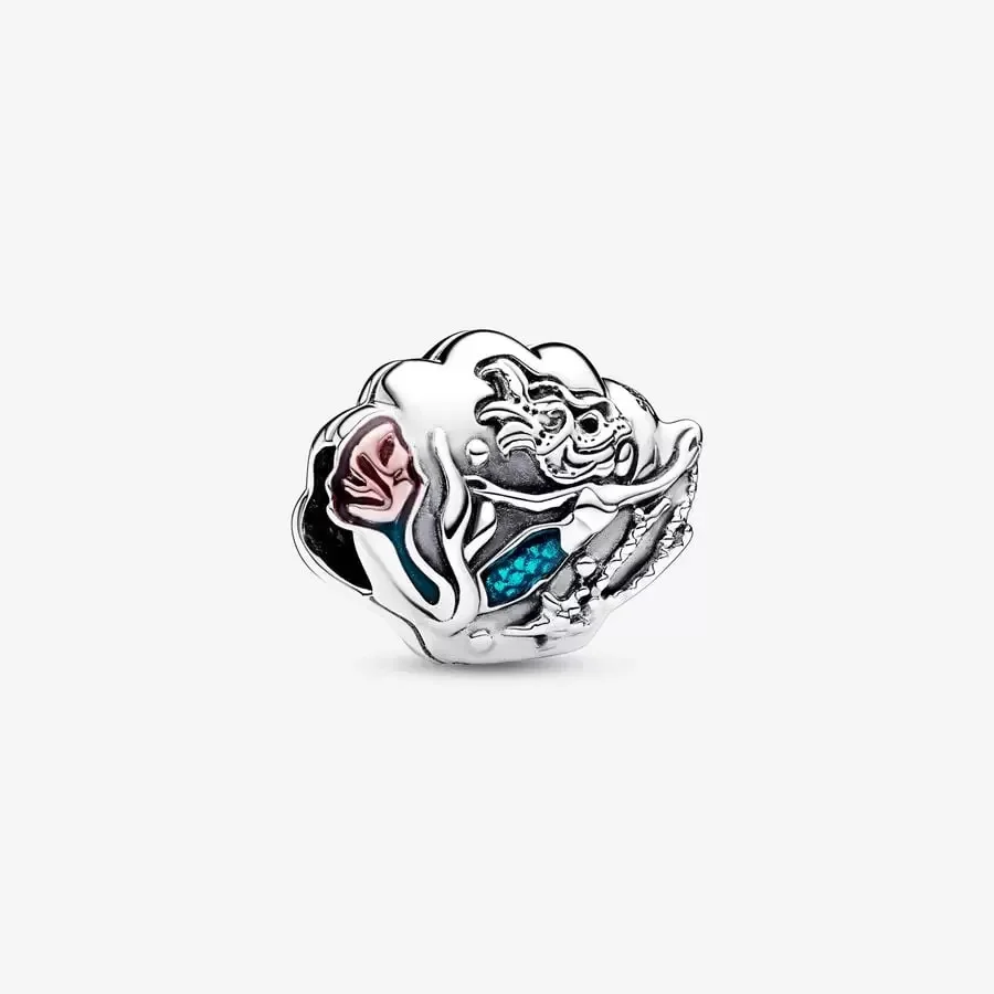 2023 Nuovo 925 Sterling Silver Europe Style Little Mermaid Seashell Charm Fit Pandora Bracciale Bead Gioielli Fai Da Te