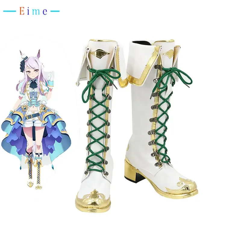 Gioco Pretty Derby Mejiro Mcqueen Scarpe Cosplay Scarpe In Pelle Pu Stivali Di Carnevale Di Halloween Prop Su Misura
