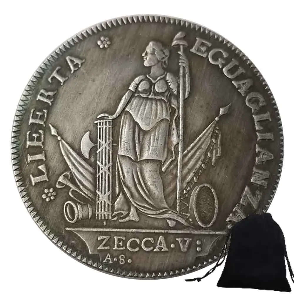 Lusso 1797 Moneta Italiana Lucky Art Moneta Buona Fortuna Moneta Commemorativa/Tasca Festa Commemorativa Collezione Regalo Moneta + Sacchetto Regalo