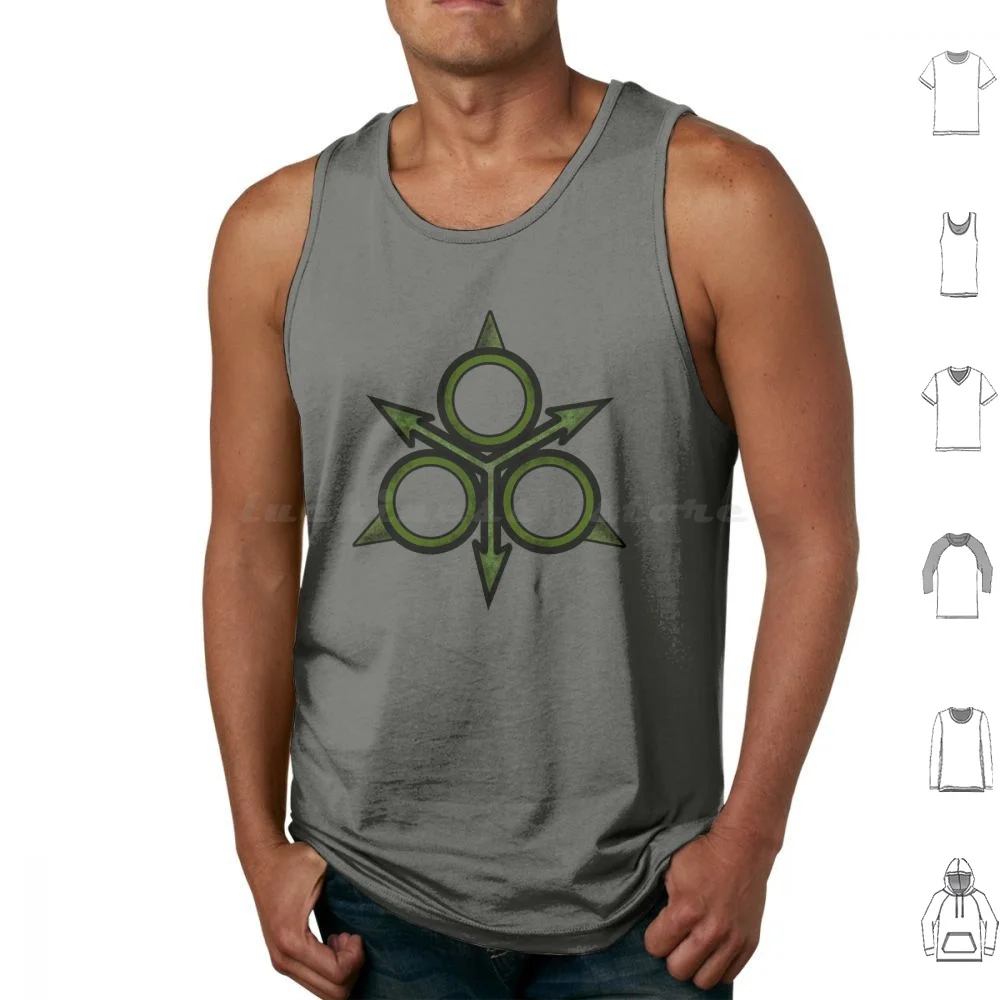 Nurgle Symbol Canotte Gilet Senza Maniche Nurgle Symbol Nurgle 40000 Age Of Sigmar Chaos God Plauge