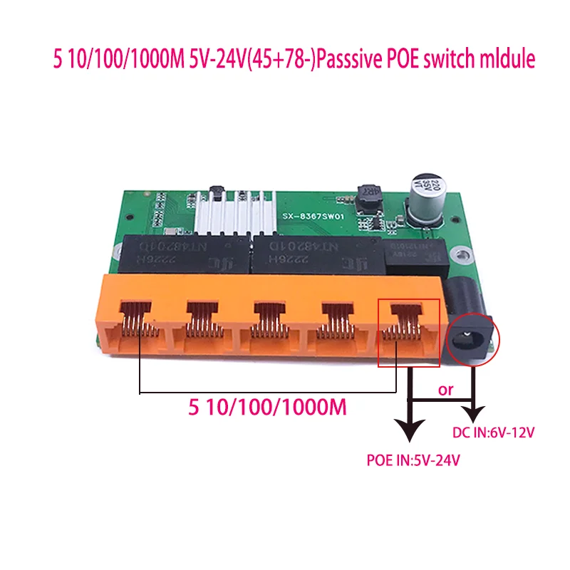 Oem Nuovo Modello 5 Porte Gigabit Switch Desktop Rj45 Switch Ethernet 10/100/1000Mbps Lan Gigabit Switch Rj45 Tp-Link