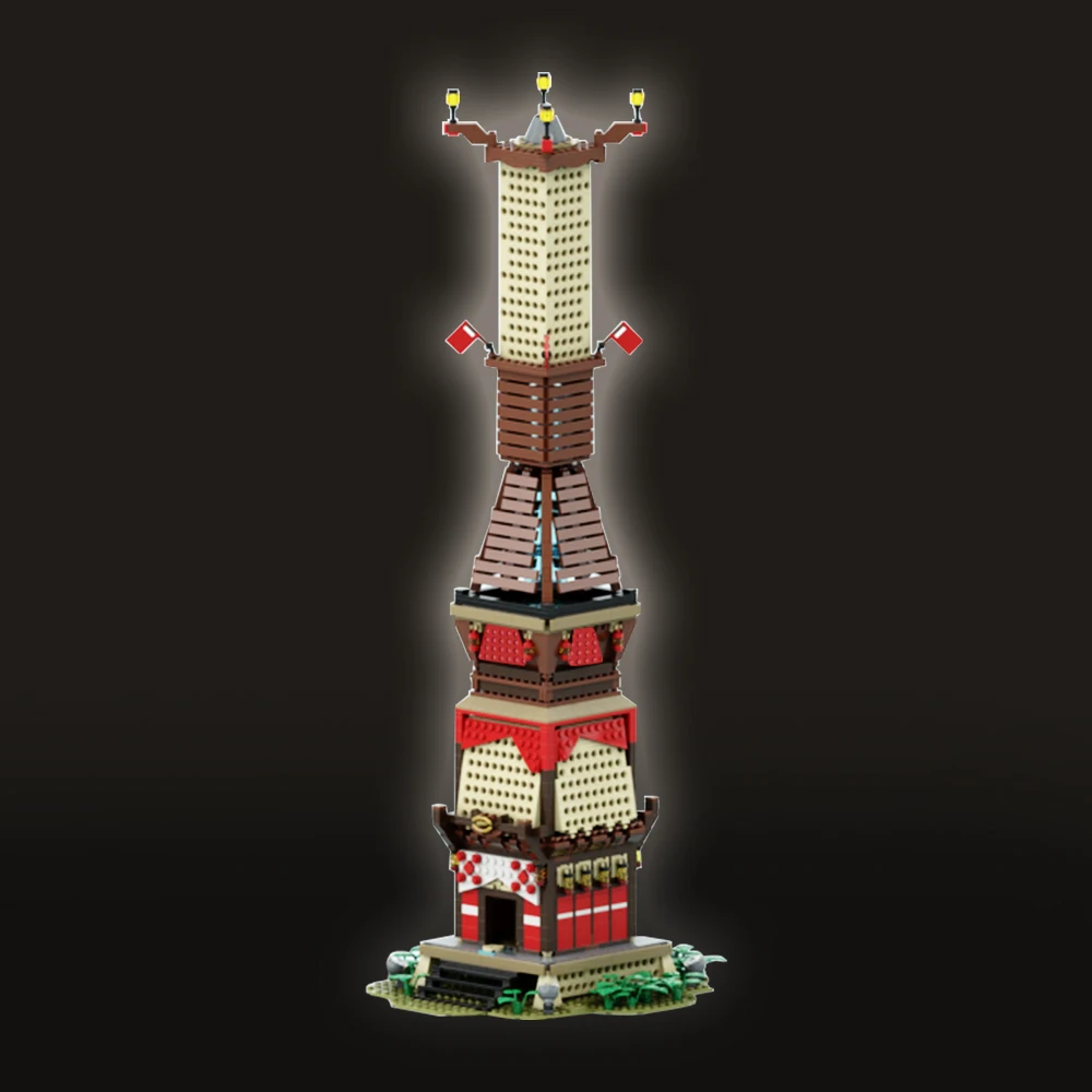 Moc Game Zeldaed Tears Of The Kingdom Skyview Tower Bricks Trasportatore Bird Torre Di Guardia Modello Building Block Giocattoli Per Bambini Regalo Di