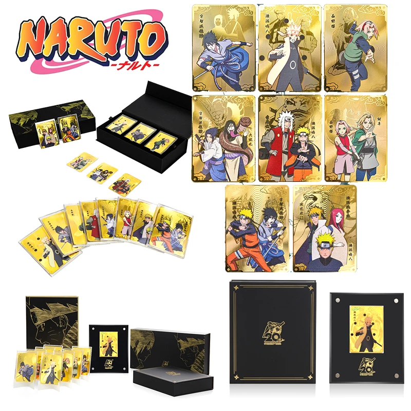 Naruto 20Th Anniversary Uzumaki Naruto Tsunade Jiraiya Rare Limited Edition Collection Metal Card Christmas Birthday Gift Toys