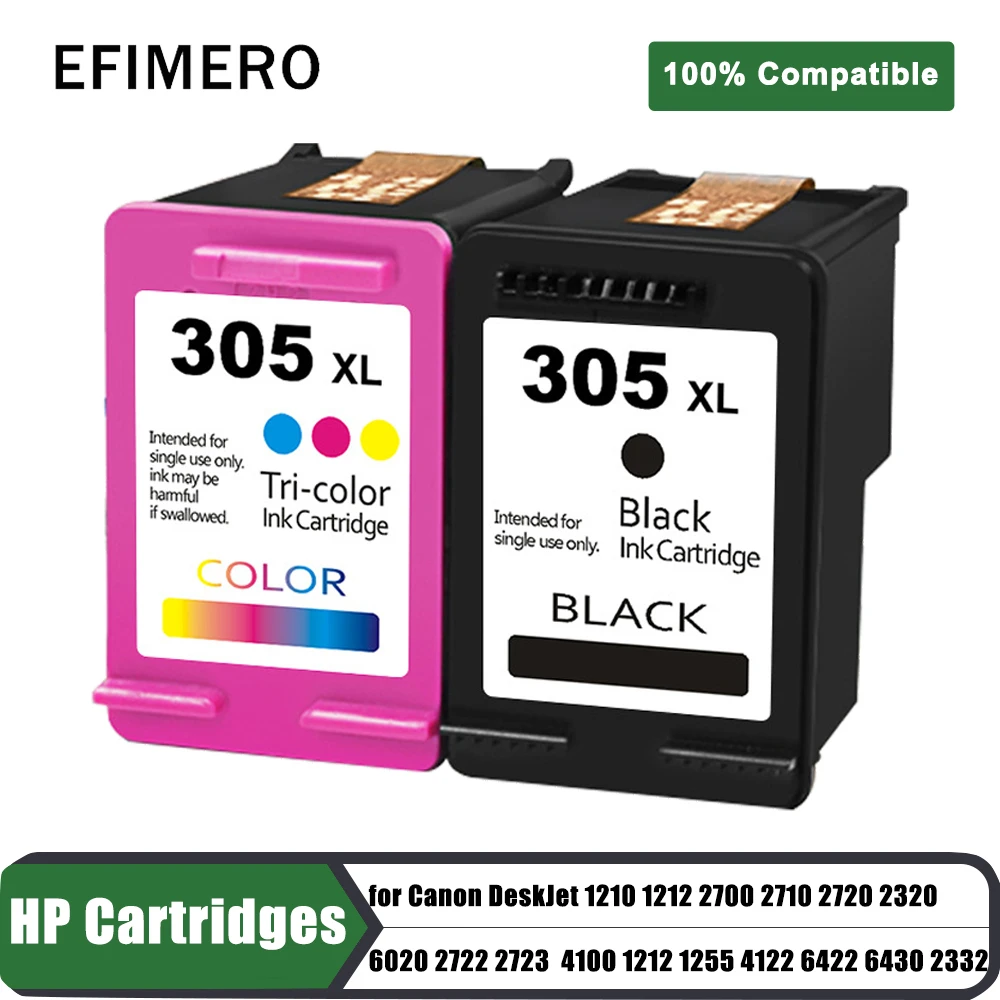 Sostituzione Della Cartuccia Di Inchiostro Hp305 Hp 305Xl Per Hp Deskjet Plus Series Envy Pro Series 1210 1212 4100 1212 1255 4122 6422 6430 2332