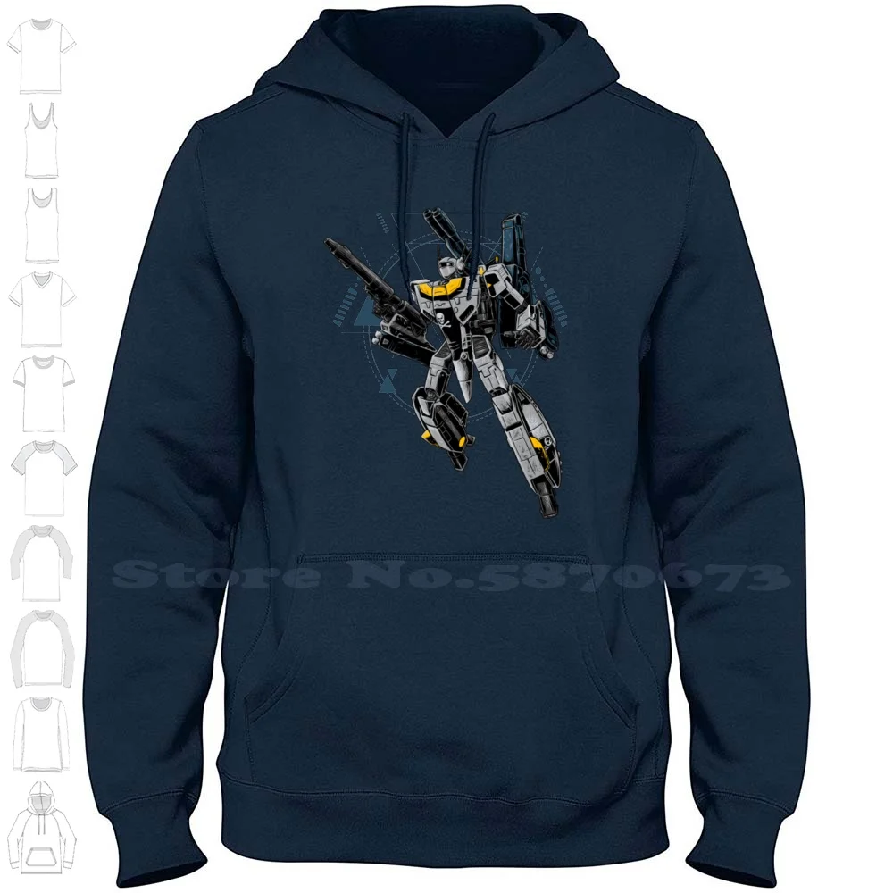 Felpa Con Cappuccio Mthrough Per Uomo Donna Macross Macross Vf 1 Valkyrie 80S Hikaru Ichijoe Japan Macross Manga Mecha Robot Roy