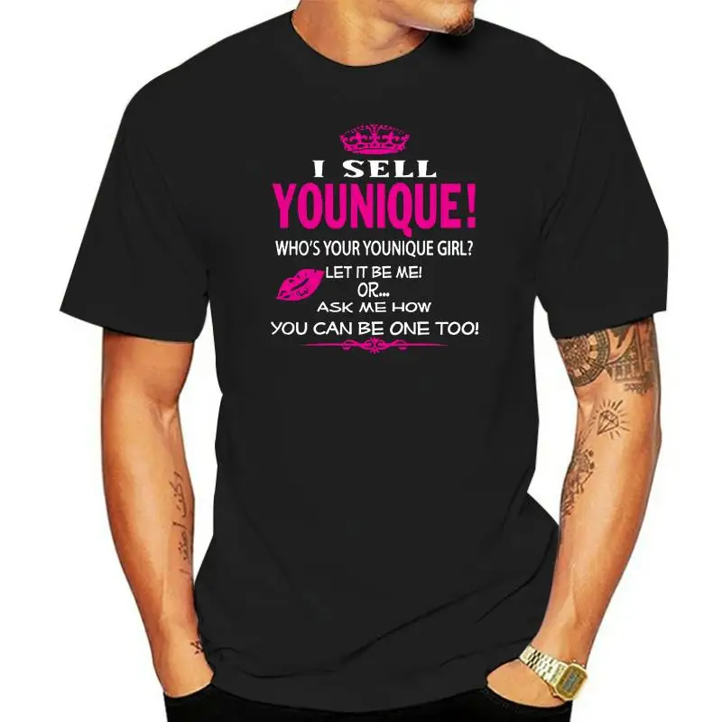 Maglietta Da Uomo Vendo Younique! Chi È La Tua Ragazza Younique Lascia Che Sia Io! O Chiedi A Me Come Puoi Essere Anche Tu! T-Shirt Donna