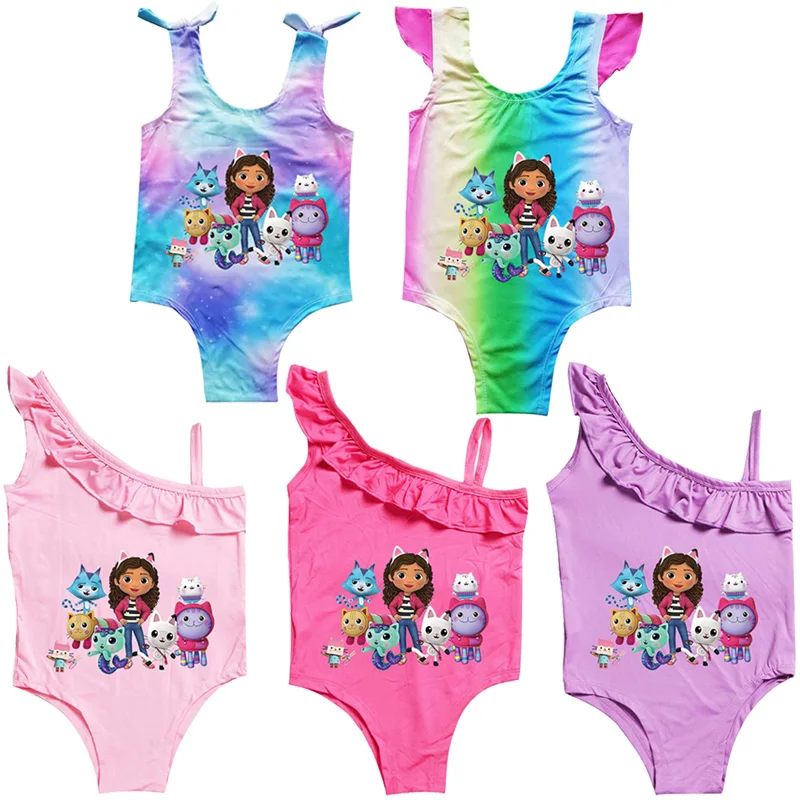 Bambini Gabby Cat Swimwear Gabby Dollhouse Girl Costume Da Bagno Costume Intero Per Neonate Toddler Beachewear