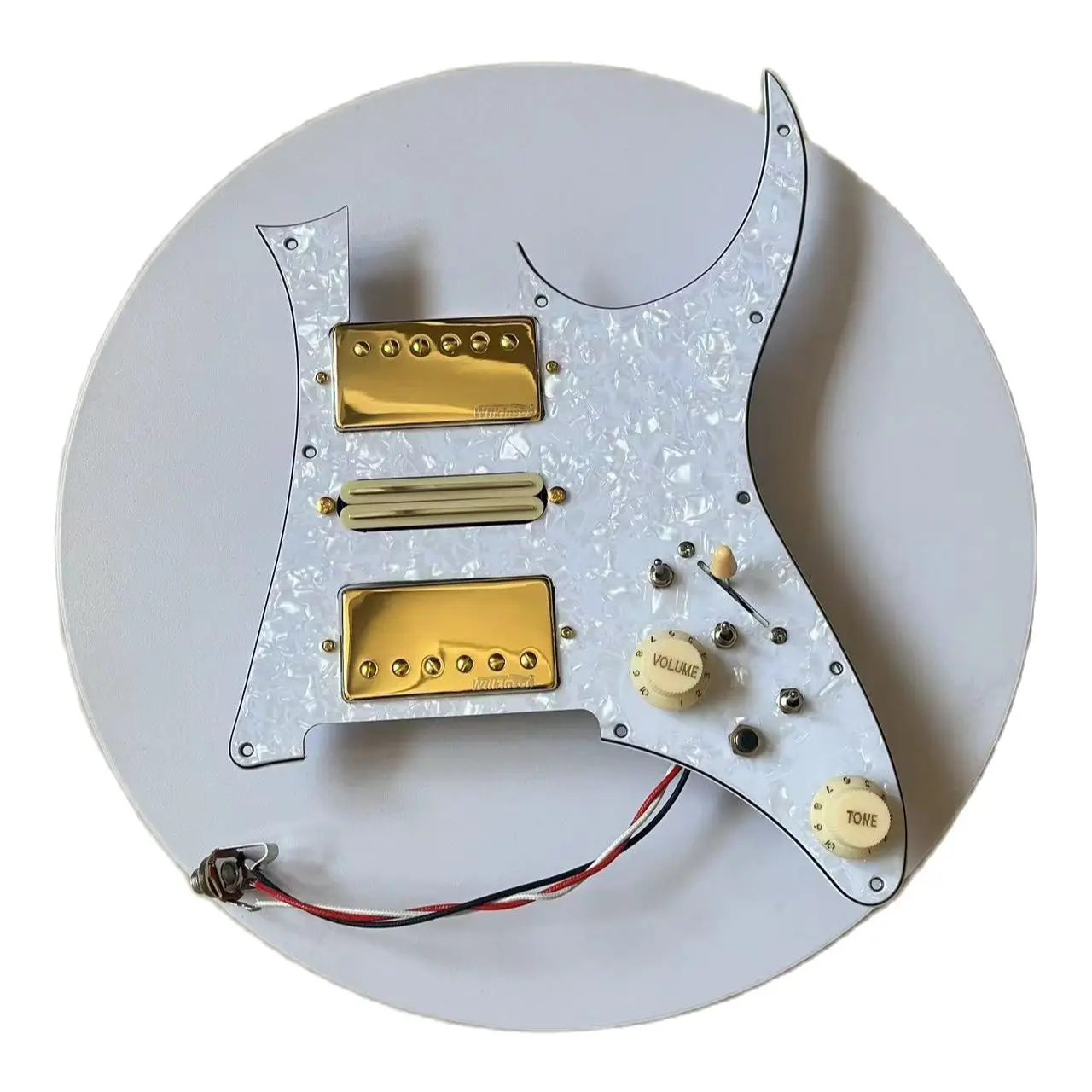 Hsh Upgrade Set Di Battipenna Precablato Interruttore Multifunzione Pickup A Bobina Divisa Gold Wilkinson Wvc Alnico Pickup Welding Harness