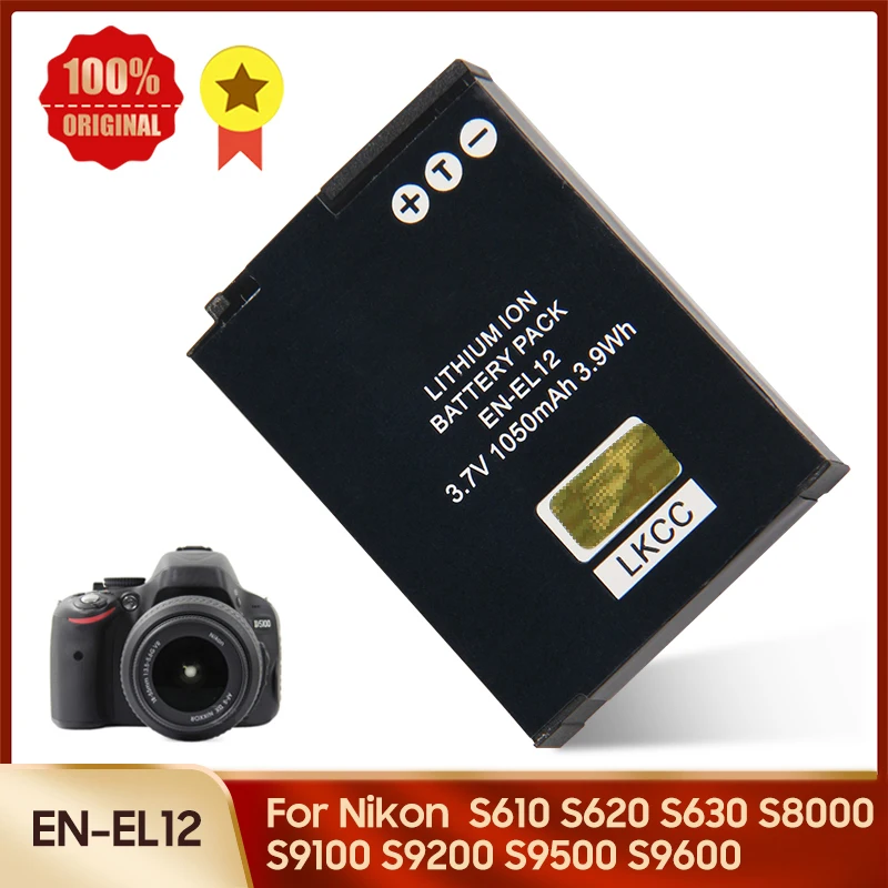 Nuova Batteria Della Fotocamera En-El12 Per Nikon S8000 S8100 S9100 S9500 S9600 S9200 Keymission170 S9900 Batteria Di Ricambio 1050Mah