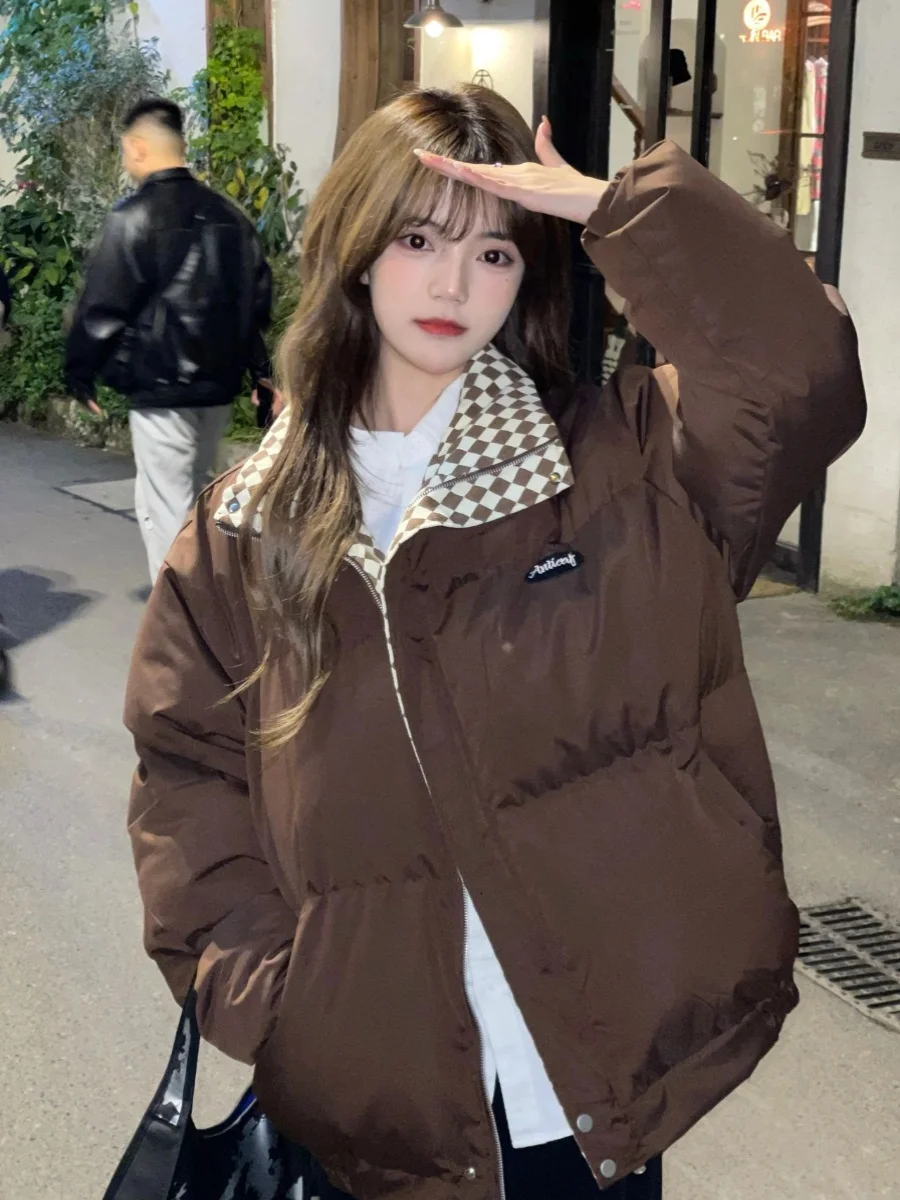 Casual Women Loose Addensare Jacket Button Up Solid Warm Bread Abbigliamento Per Le Donne Piumini Autunno Cardigan Coat 2023