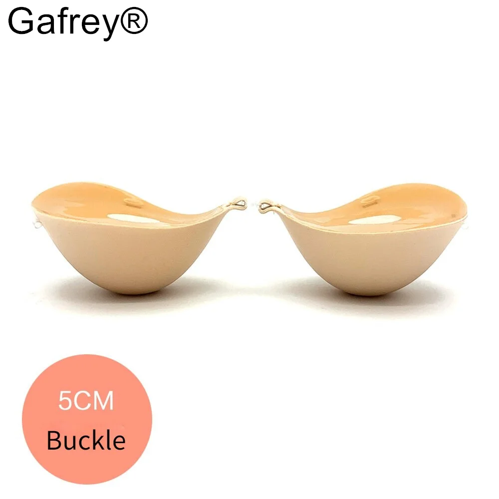 Gafury 5Cm Copricapezzoli Addensati Copricapezzoli In Silicone Reggiseno Invisibile Autoadesivo Spesso Con Chiusura Frontale Reggiseni Per Donna Senza