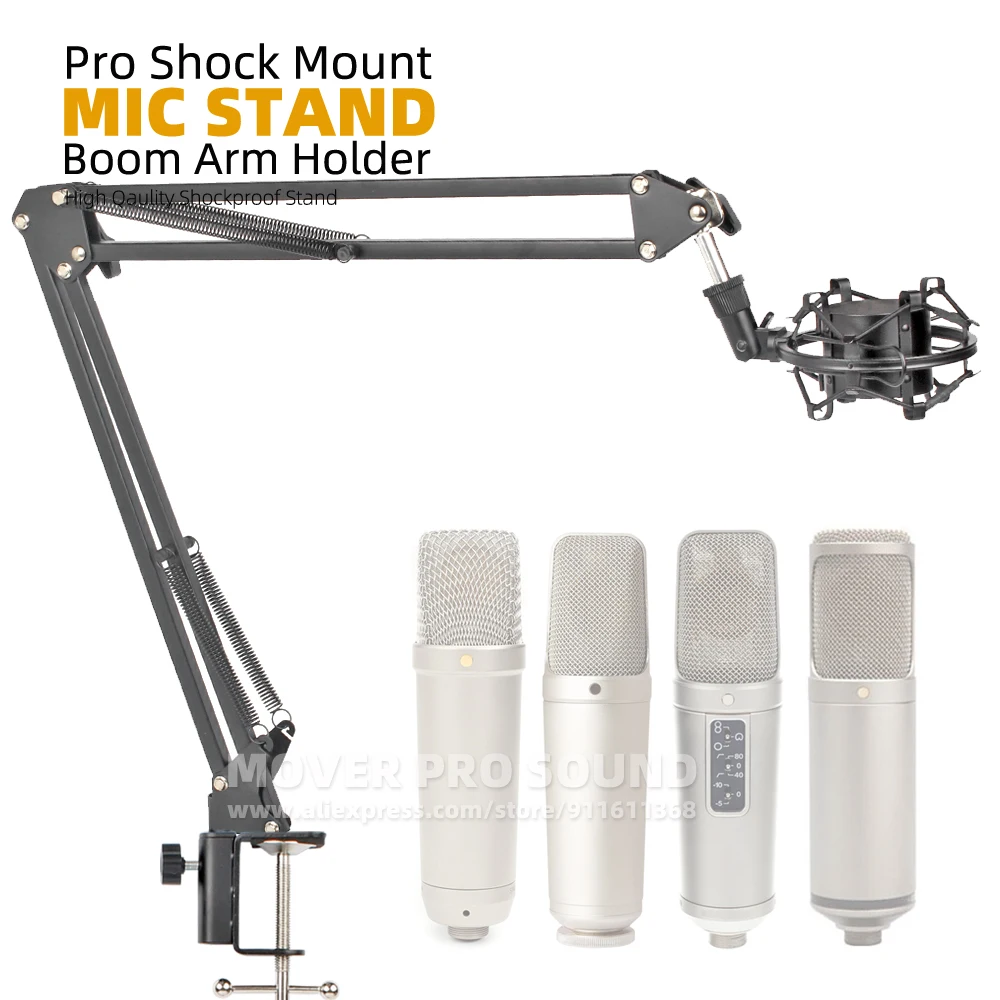 Per Rode Nt2 Nt1000 K2 Nt 2 1000 K 2 Nt1-A Nt2-A Da Tavolo Sospensione Microfono Supporto Da Tavolo Mic Boom Braccio Tavolo Shock Mount Holder