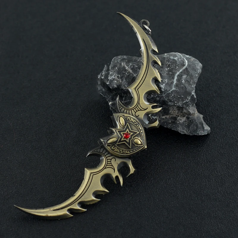 World Of Warcraft Warglaive Of Azzinoth Arma Katana Sword Samurai Anime Game Collezioni In Metallo Armi Regalo Per Bambini Ornamento Giocattolo