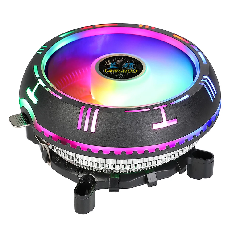 Rainbow Low Profile Rgb Cpu Air Cooler Con Ventola Silenziosa Da 90Mm Per Amd Am4 Am3 + X79 X99 Lga 775 1150 1151 1156 2011