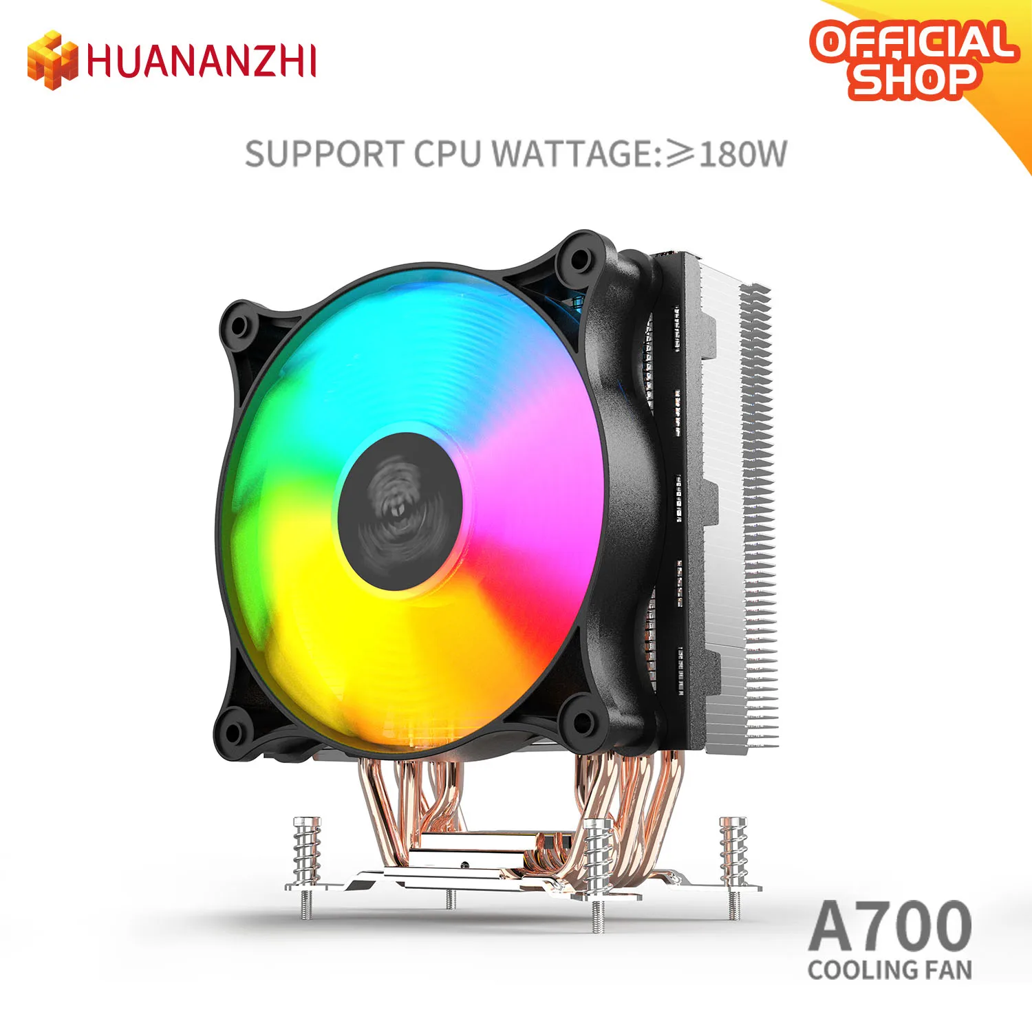Huananzhi A300 A400 A500 A700 A04 A06 4 E 6 Tubo Di Calore In Rame Led Cpu Cooler Ventola Di Raffreddamento Radiatore Silenzioso Dissipatore Di Calore