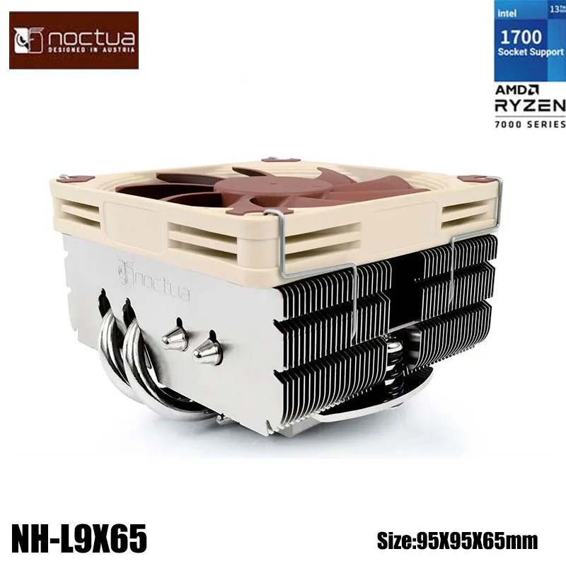 Nocura Nh-L9X65 Cpu Cooler Down Pressure/9Cm Thin Fan/4 Tubi Di Calore/Down Blowing Htpc/ Down Pressure Ventola A Temperatura Controllata