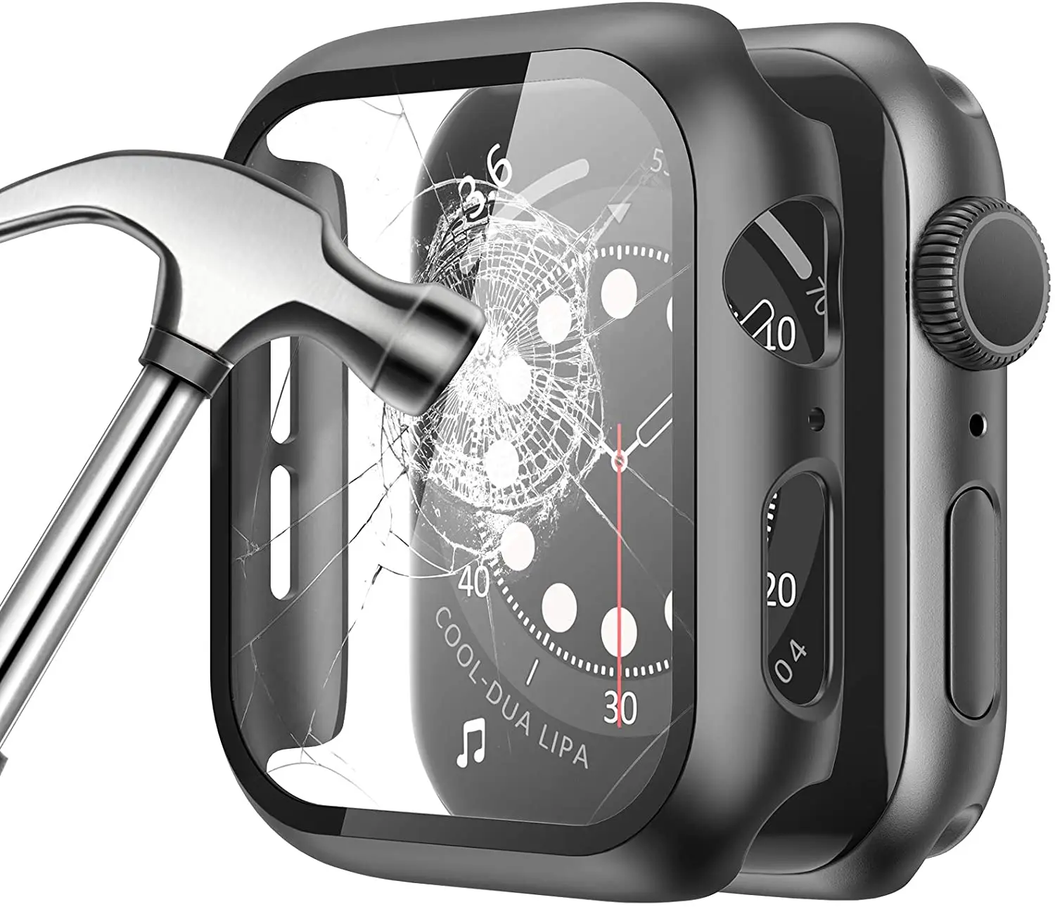 Vetro + Cover Per Apple Watch 7 Case 45Mm 41Mm Iwatch Case Accessorie Pc Bumper + Screen Protector Apple Watch Series 7 Case
