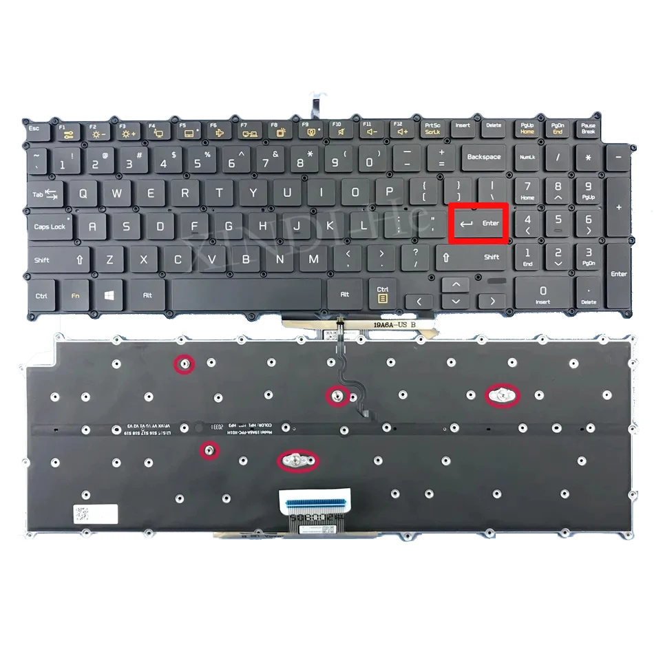 Tastiera Retroilluminata Usa Per Lg Gram Lg 17Z90N-V -N 17 U70P 17U70P-P 17Ud70P Series