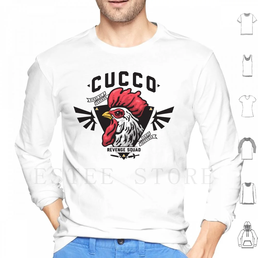 Cucco Revenge Squad Felpe Con Cappuccio Manica Lunga Cucco Revenge Squad Chicken Gaming Legend Of Loz