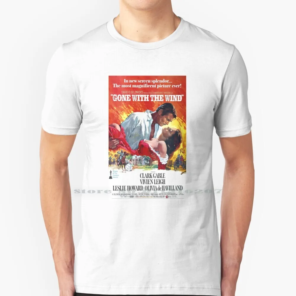 New Screen Splendor T Shirt 100% Puro Cotone Go With The Wind Movie Classic Movie Classic Movie Film Classico Art Film