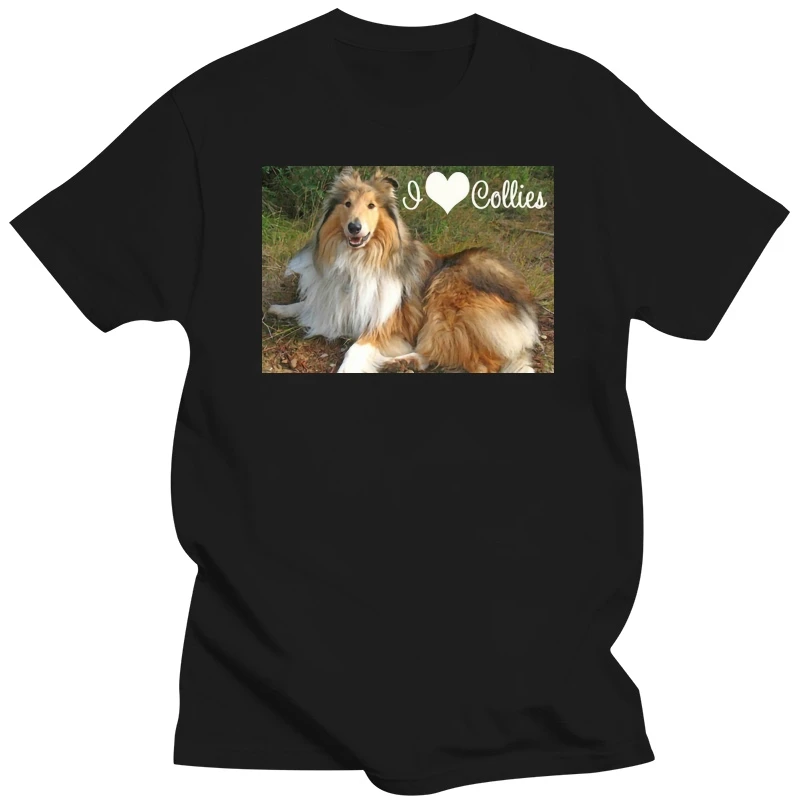 Maglietta Per Cani Collie, I Love Collies, Lassie - Choice Of Size & Colors. Homme Maglietta Taglie Forti