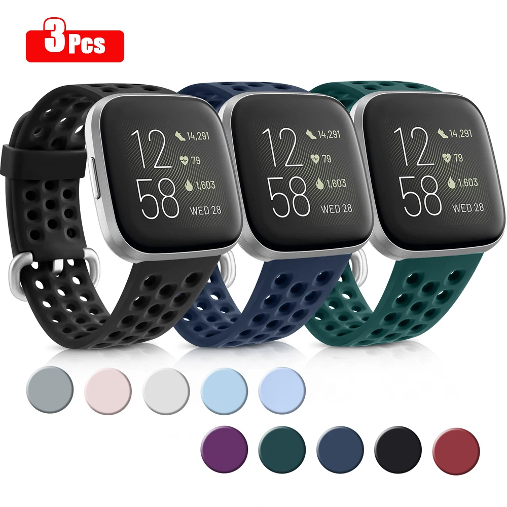 3 Pack Sport Band Per Fitbit Versa 1/Versa 2/Versa Lite/Versa Se Cinturino Cinturino Cinturino Da Polso Per Fitbit Versa Lite Band