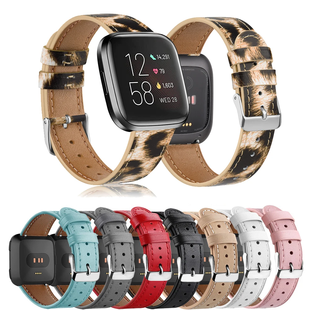 100% Leather Watch Band For Fitbit Versa 1/Versa 2/Versa Lite Strap Wristband For Fitbit Versa Se Band Bracelet Watchband