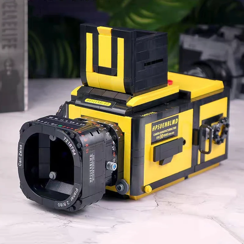 Giocattolo Per Bambini Giallo Advanced Digital Slr Camera Video Machine Portatile Modello 3D Fai Da Te Mini Blocchi Mattoni Building