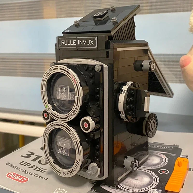Modello 3D Fai Da Te Mini Blocchi Mattoni Che Costruiscono Retro Digital Slr Camera Black Video Operated Machine Toy Per Bambini