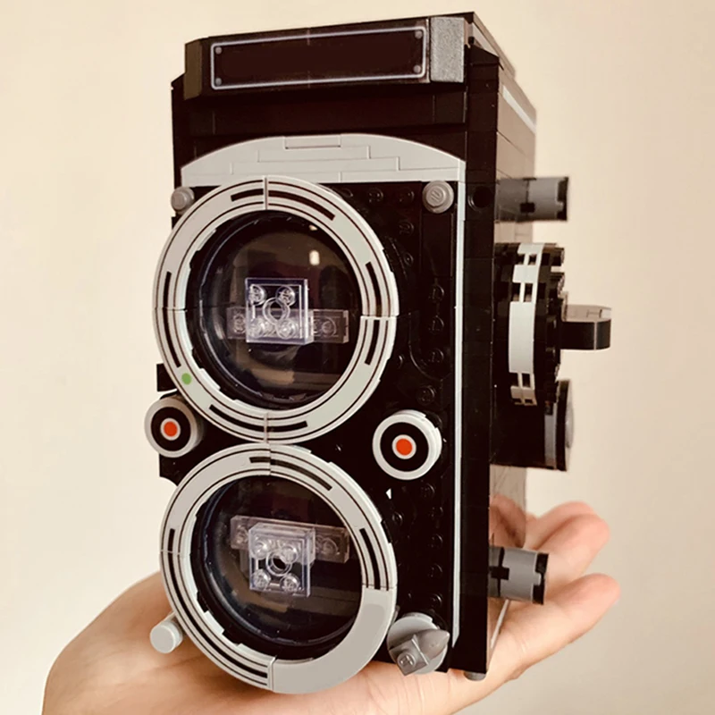 Giocattolo Per Bambini Retro Digital Slr Camera Black Video Operated Machine Modello 3D Fai Da Te Mini Blocks Bricks Building